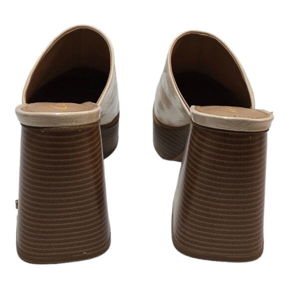 Sam Edelman Circus Chunky Platform 70s Heeled White Clogs New - Picture 6 of 9